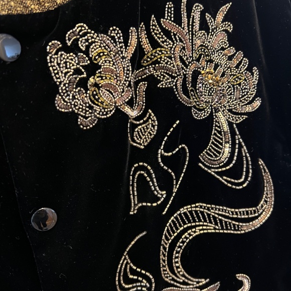 Saint Laurent Velvet Varsity Bomber Jacket - 36 - Picture 4 of 12